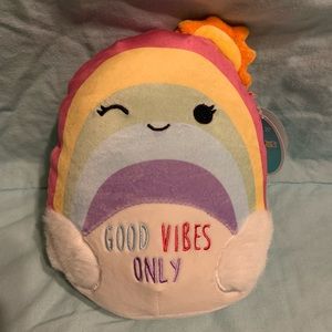 Squishmallows Sunshine the Rainbow 8” Plush NWT Good Vibes Only